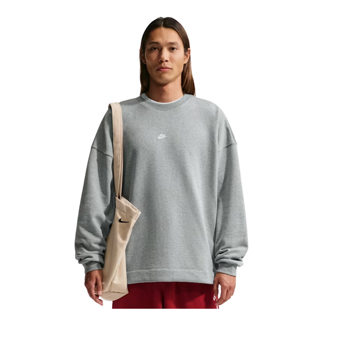 Nike Oversized French-Terry Crew-Neck