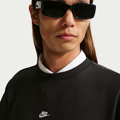 Nike Oversized French-Terry Crew-Neck